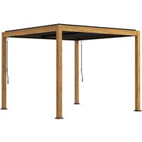 Pergola ca.3 x 3 m Pavillon Gartenpavillon für Balkon Alu von Outsunny