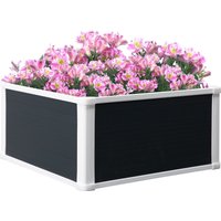 Pflanzkasten Hochbeet mit Drainagefunktion für Gemüse, Kräuter Grau von Outsunny