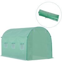 Polyethylenfolie 3x2x2m Ersatzfolie mit 6 Fenster für Folientunnel von Outsunny