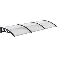 Pultvordach Vordach für Haustür 303x96x27cm mit UV Schutz für draußen von Outsunny