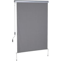 Rollo mit Handkurbel grau H/L: ca. 200x140 cm von Outsunny