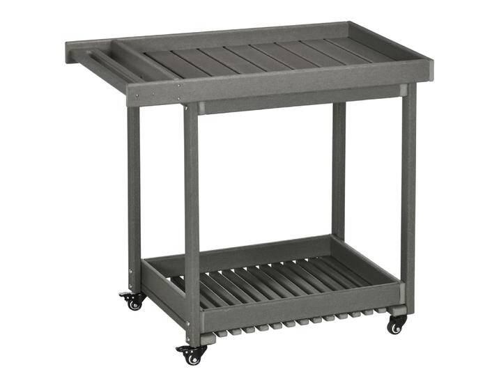 Servierwagen HDPE Dunkelgrau von Outsunny