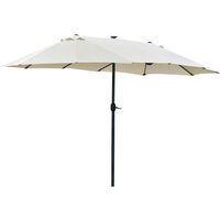 Sonnenschirm mit LED Doppelsonnenschirm 440 x 256 cm Gartenschirm von Outsunny
