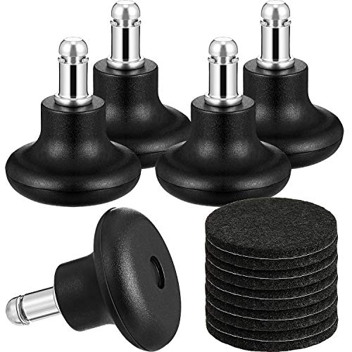 Glockenglocke Rollen für Bürostuhl, Ersatz, Drehräder, Stuhl mit festen Rollen, 5 cm, Hocker, hohes Profil, Glocke mit Filzkissen, selbstklebend, separat, 5 Stück von Outus