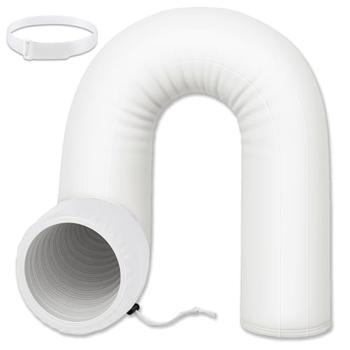 Outus 1 Stück tragbare Klimaanlagen-Schlauchabdeckung für 12,7 cm und 5. 22,9 cm Durchmesser, 152,4 cm lang, Abluftschläuche (weiß, gerader Stil) von Outus