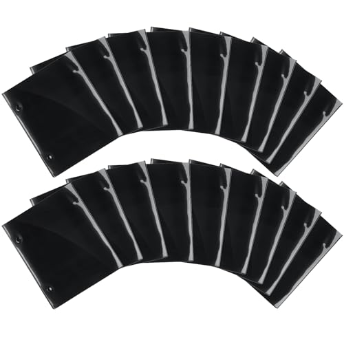 Outus 18 Stück Klappordner Seiten Musikordner Marschband 19,1 x 16,3 cm Band Flip Choral Ordner PVC Wasserdicht Doppelseitiger Musikdateihalter für Blatt (einseitig) von Outus