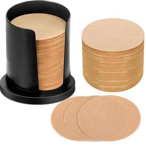 Outus Kaffeefilterpapier, Ersatzfilter mit Filterhalter, runde Einweg-Papierfilter für DIY-Kaffee, kompatibel mit Aeropress-Kaffee- und Espressokocher, Braun, 2 Stück von Outus