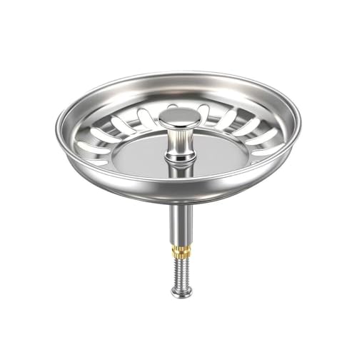 Universal Höhenverstellbarer Abflussstopfen, Edelstahl Waschbeckenstöpsel, Rostfreies Waschbeckensieb, Abflusssieb küchenspüle (Ø79 mm) von Ouxayapl