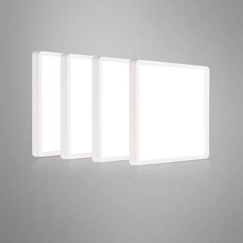 Ouyulong Led Deckenleuchte 18W 4000K 1620LM Quadrt Deckenleuchte für Wohnzimmer Schlafzimmer Badezimmer Küche Bad Keller Balkon Deckenleuchte Led Ultra Dünn Ø 23cm IP44…(4) von Ouyulong