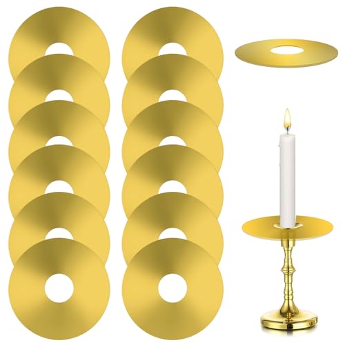 Ovaletta 12 Stück Gold Kerzen Tropfenfänger, Tropfenfänger für Kerzen, Kerzen Tropfschutz für Stabkerzenhalter, Dekorative Kerzen Kommunion für Hochzeit Wohnzimmer, Weihnachten Kerzenständer (22x70mm) Ovaletta 12 Stück Gold Kerzen Tropfenfänger, Tropfenfänger für Kerzen, Kerzen Tropfschutz für Stabkerzenhalter, Dekorative Kerzen Kommunion für Hochzeit Wohnzimmer, Weihnachten Kerzenständer (22x70mm) von Ovaletta