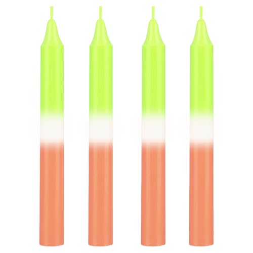 Ovaletta 4 Stück Stabkerzen Bunt, Dip Dye Stabkerzen Grün und Orange, Bunte Kerzen, Stabkerzen Weihnachten, für Hochzeit, Geburtstag, Höhe 23 cm, Durchmesser 2,2 cm, Brenndauer ca. 8 Stunden Ovaletta 4 Stück Stabkerzen Bunt, Dip Dye Stabkerzen Grün und Orange, Bunte Kerzen, Stabkerzen Weihnachten, für Hochzeit, Geburtstag, Höhe 23 cm, Durchmesser 2,2 cm, Brenndauer ca. 8 Stunden von Ovaletta
