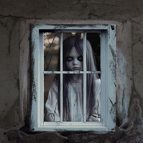 Ovanda Halloween Deko, Halloween Fensteraufkleber, Deko Horror, Gruselige Fenster Behandlung Wanddekor Türabdeckungen, für Kinderzimmer Hallow Party Ovanda Halloween Deko, Halloween Fensteraufkleber, Deko Horror, Gruselige Fenster Behandlung Wanddekor Türabdeckungen, für Kinderzimmer Hallow Party von Ovanda