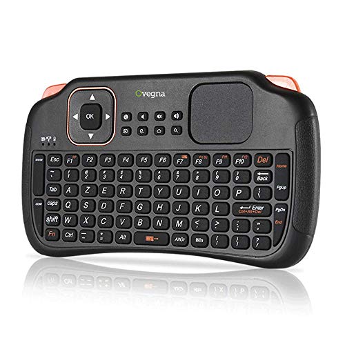 Ovegna S1: 2,4 GHz Wireless-Mini-Tastatur (AZERTY) Wireless Touchpad, Smart TV, PC, Mini-PC Raspberry PI 2/3, Konsolen, Laptop, PC und Android Box von Ovegna