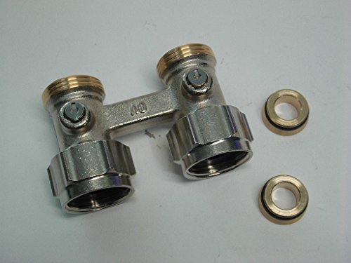 Zweirohr - Hahnblock, selbstdichtend, absperrbar, Durchgang, G 3/4 ÜM x G 3/4 AG Zweirohr - Hahnblock, selbstdichtend, absperrbar, Durchgang, G 3/4 ÜM x G 3/4 AG von Oventrop