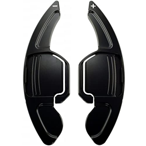 Overdrive-Racing Schaltwippen Verlängerung Kompatibel mit Audi A1 A3 S3 A4 S4 RS4 A5 S5 RS5 A6 A6 S6 RS6 A7 S7 RS7 A8 S8 Q3 Q5 SQ5 Q7 DSG S-Tronic Typ-A Schwarz Alu Shift Paddles Shifter Extensions von Overdrive-Racing