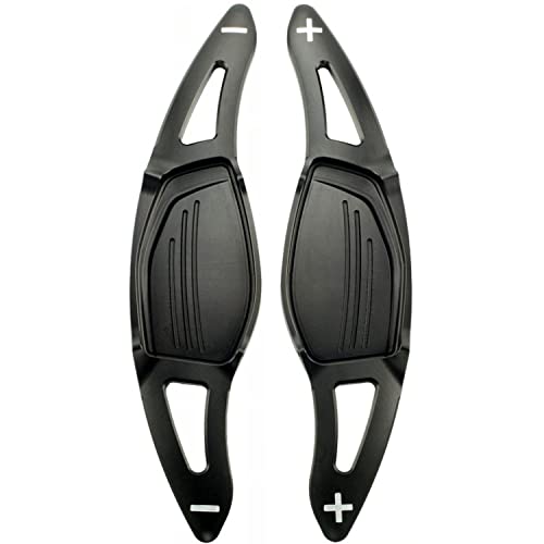 Overdrive-Racing Schaltwippen Verlängerung Kompatibel mit Audi RS3 RS4 RS5 R8, RS Q3, RS Q8, TT RS DSG S-Tronic Typ-E Alu Schwarz Shift Paddles Shifter Extensions Lenkrad Schaltung von Overdrive-Racing