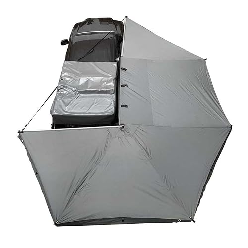 Overland Vehicle Systems - HD Nomadic 270 – Markise, Beifahrerseite, grauer Körper, grüner Rand und schwarze Reiseabdeckung Overland Vehicle Systems - HD Nomadic 270 – Markise, Beifahrerseite, grauer Körper, grüner Rand und schwarze Reiseabdeckung von Overland Vehicle Systems