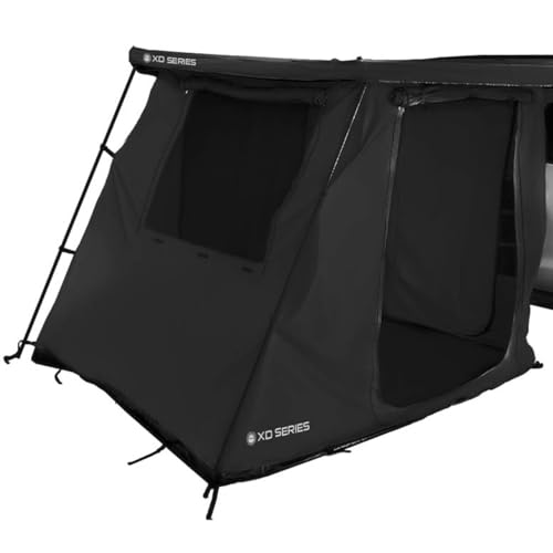 Overland Vehicle Systems - XD Nomadic 270/180 Vorzeltraumgehäuse, schwarzer Korpus, schwarzer Rand (4 Wände und Boden) von Overland Vehicle Systems