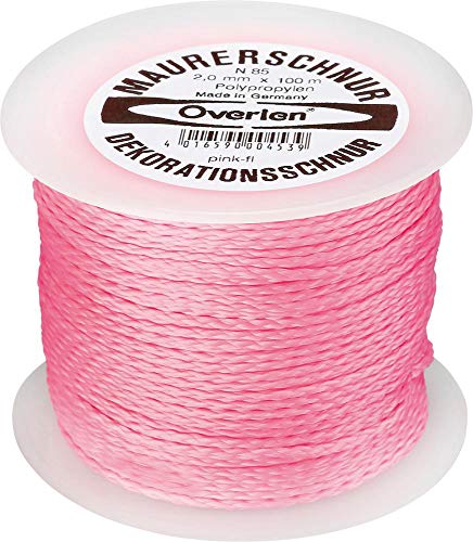 Overmann Maurerschnur PP fluoresz. 2,0mm 100m pink von FORMAT