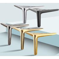 4 Stück Metall Möbelbeine Dreieck Carbon Stahl Heavy Duty Tischsofa Füße Küche Bad Schrank Standstütze von Overspeed