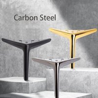 4 Stück Silber Möbelbeine Carbon Stahl Heavy Duty Tisch Sofa Dreieck Füße Küche Metall Bad Schrank Standstütze von Overspeed