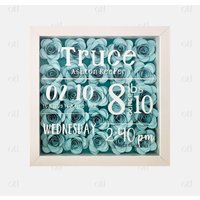 Feste Baby Stat Blumenbox | Geschenk Für Shower Neugeborene Junge Oder Mädchen Personalisiertes Baby, Kinder Und Mütter von OvertheLunaDesigns