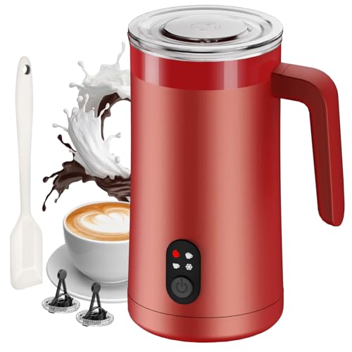 Ovetedot Milchaufschäumer, 4-in-1 Milchaufschäumer Elektrischer für Heißen und Kalten Milchschaum, Kirschrot Ovetedot Milchaufschäumer, 4-in-1 Milchaufschäumer Elektrischer für Heißen und Kalten Milchschaum, Kirschrot von Ovetedot