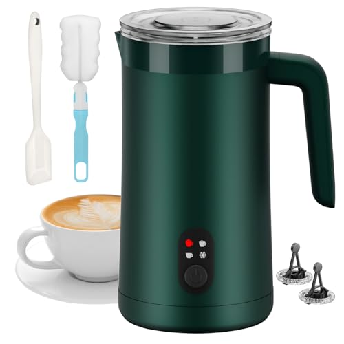 Ovetedot Milchaufschäumer, 400 ml Milchaufschäumer Elektrischer 4-in-1 für Heißen und Kalten Milchschaum, Automatische Abschaltung Kaffee Aufschäumer für Latte, Macchiato, Cappuccino(Grün) Ovetedot Milchaufschäumer, 400 ml Milchaufschäumer Elektrischer 4-in-1 für Heißen und Kalten Milchschaum, Automatische Abschaltung Kaffee Aufschäumer für Latte, Macchiato, Cappuccino(Grün) von Ovetedot