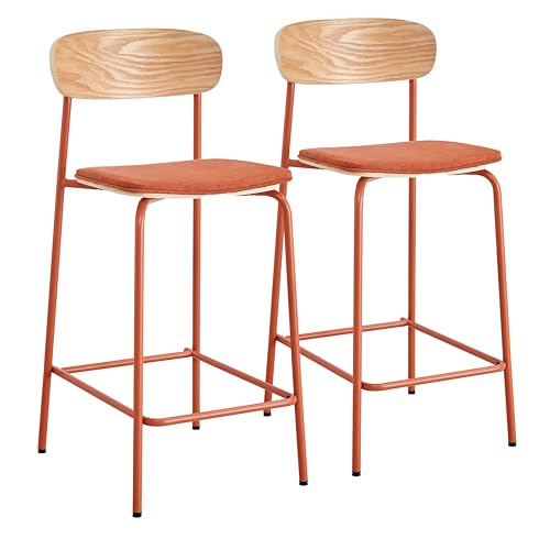 2 Hochstühle aus Holz, Orange 2 Hochstühle aus Holz, Orange von Oviala