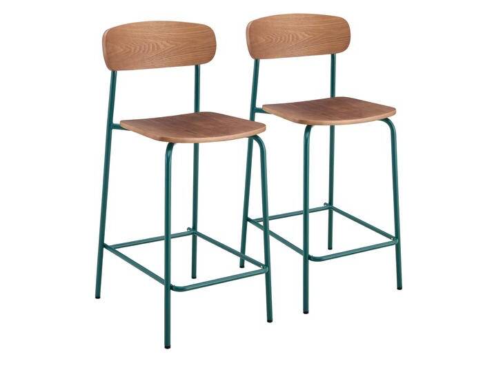 Barstühle aus Holz und Metall - 2er-Set Barstühle aus Holz und Metall - 2er-Set von Oviala