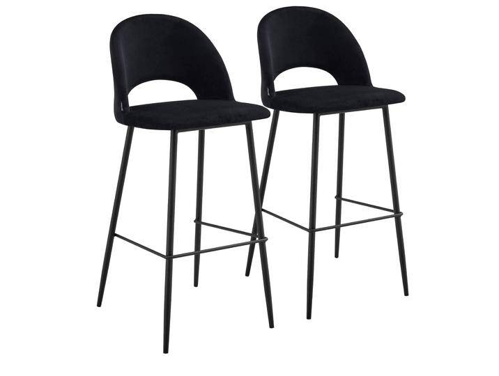 Barstühle aus Samt und Metall - 2er-Set von Oviala
