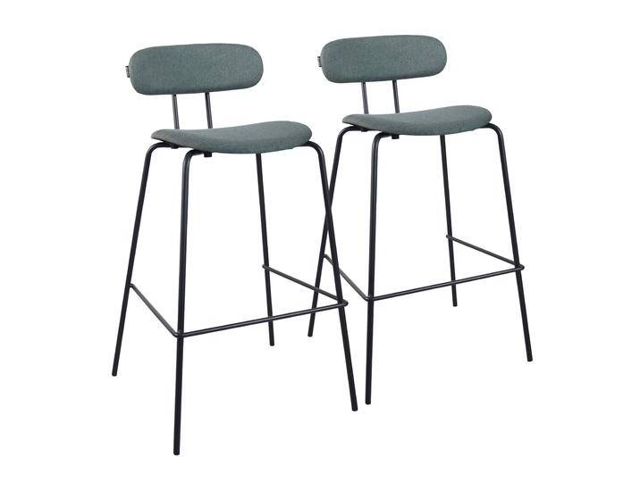 Barstühle aus Stoff und Metall - 2er-Set von Oviala