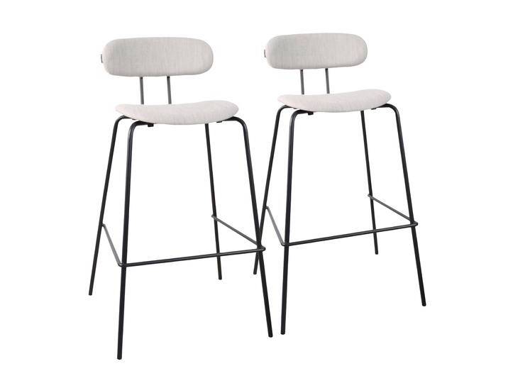 Barstühle aus Stoff und Metall - 2er-Set von Oviala