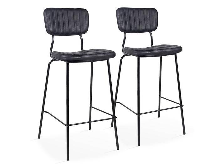 Barstühle aus beschichtetem Lederoptik - 2er-Set Barstühle aus beschichtetem Lederoptik - 2er-Set von Oviala