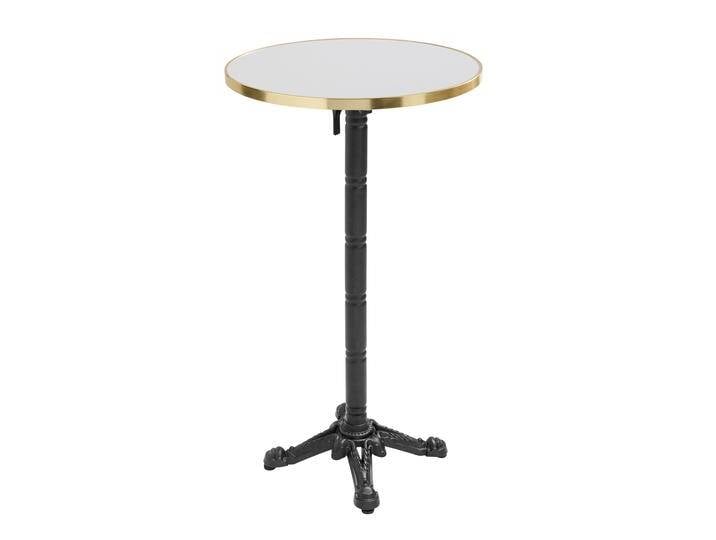 Garten-Hochtisch aus Laminat und Aluminiumkanten Ø60x108 cm von Oviala