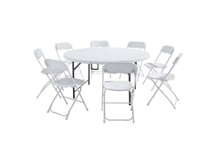 Klapptisch runder und Klappstühle für 8 Personen, 150 cm HDPE Klapptisch runder und Klappstühle für 8 Personen, 150 cm HDPE von Oviala