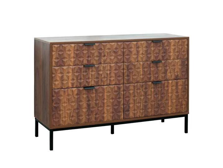 Kommode mit 6 Schubladen in MDF-Melamindekor 112 cm von Oviala