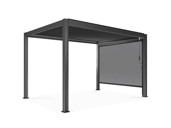Manuell Freistehend Pergola 4x3 m aus Aluminium Anthrazit mit Markise Manuell Freistehend Pergola 4x3 m aus Aluminium Anthrazit mit Markise von Oviala