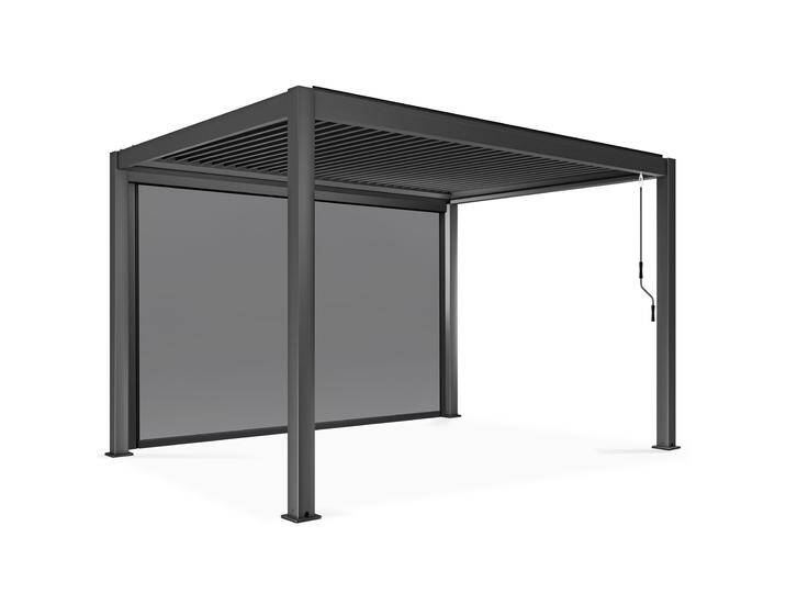 Manuell Freistehend Pergola 4x3 m aus Aluminium Anthrazit mit Markise Manuell Freistehend Pergola 4x3 m aus Aluminium Anthrazit mit Markise von Oviala