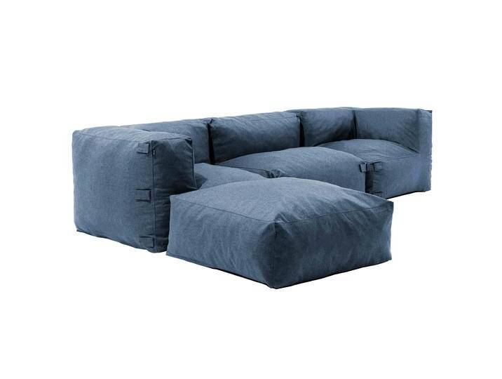 Modulare Gartenmöbel für 4 Personen bestehend aus 1 Sessel, 2 Ecksesseln und 1 Sitzsack Modulare Gartenmöbel für 4 Personen bestehend aus 1 Sessel, 2 Ecksesseln und 1 Sitzsack von Oviala