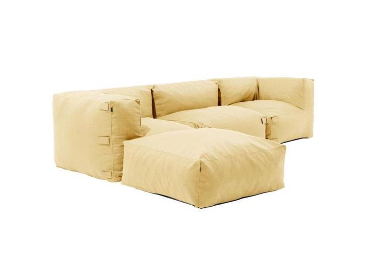 Modulare Gartenmöbel für 4 Personen bestehend aus 1 Sessel, 2 Ecksesseln und 1 Sitzsack Modulare Gartenmöbel für 4 Personen bestehend aus 1 Sessel, 2 Ecksesseln und 1 Sitzsack von Oviala