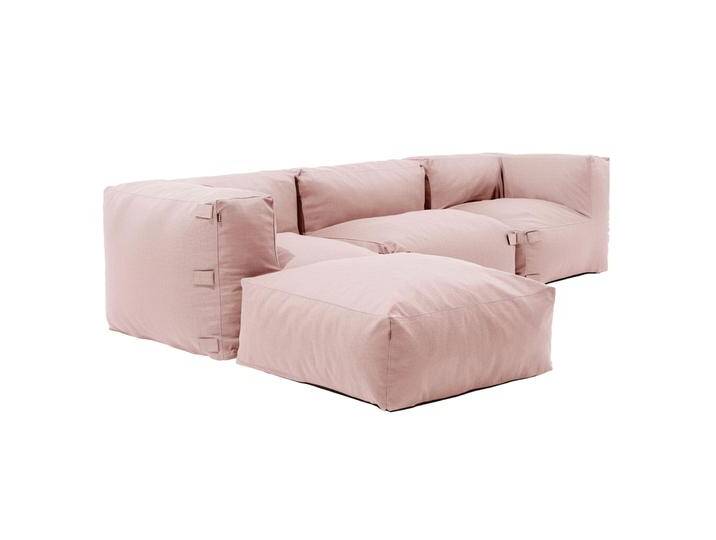 Modulare Gartenmöbel für 4 Personen bestehend aus 1 Sessel, 2 Ecksesseln und 1 Sitzsack Modulare Gartenmöbel für 4 Personen bestehend aus 1 Sessel, 2 Ecksesseln und 1 Sitzsack von Oviala