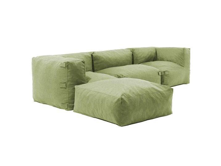 Modulare Gartenmöbel für 4 Personen bestehend aus 1 Sessel, 2 Ecksesseln und 1 Sitzsack Modulare Gartenmöbel für 4 Personen bestehend aus 1 Sessel, 2 Ecksesseln und 1 Sitzsack von Oviala