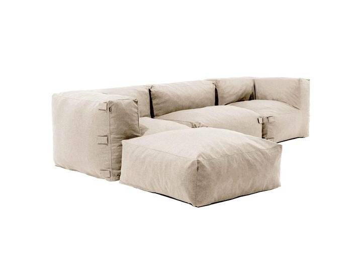 Modulare Gartenmöbel für 4 Personen bestehend aus 1 Sessel, 2 Ecksesseln und 1 Sitzsack Modulare Gartenmöbel für 4 Personen bestehend aus 1 Sessel, 2 Ecksesseln und 1 Sitzsack von Oviala