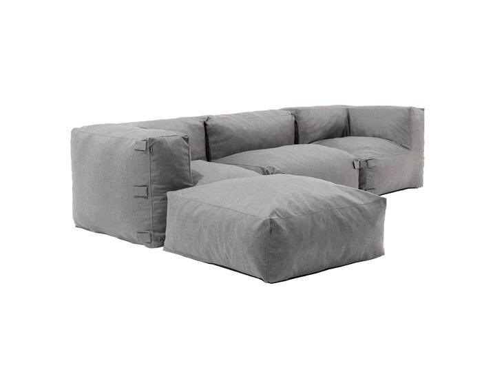 Modulare Gartenmöbel für 4 Personen bestehend aus 1 Sessel, 2 Ecksesseln und 1 Sitzsack Modulare Gartenmöbel für 4 Personen bestehend aus 1 Sessel, 2 Ecksesseln und 1 Sitzsack von Oviala