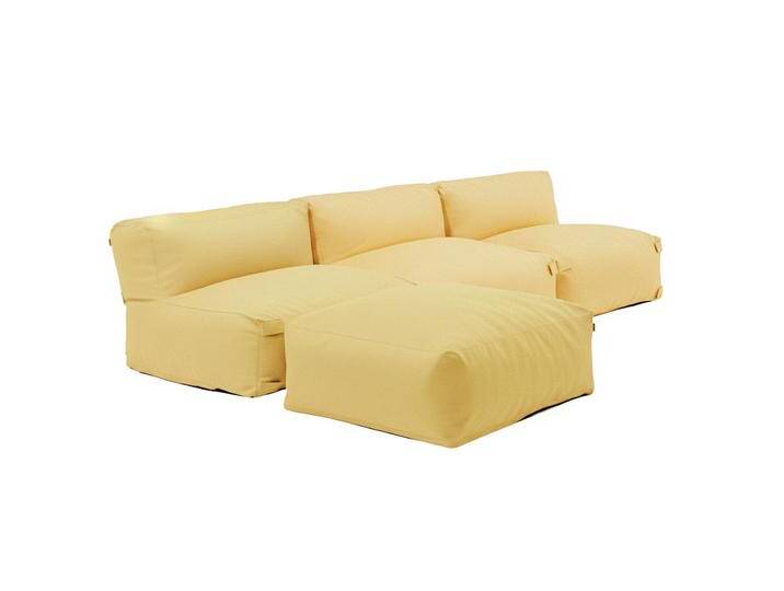 Modulare Gartenmöbel für 4 Personen bestehend aus 3 Sesseln und 1 Sitzsack Modulare Gartenmöbel für 4 Personen bestehend aus 3 Sesseln und 1 Sitzsack von Oviala