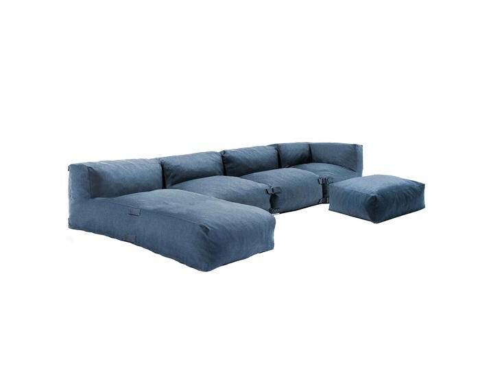 Modulare Gartenmöbel für 5 Personen bestehend aus 2 Kaminstühlen, 1 Ecksessel, 1 Chaiselongue und 1 Sitzsack Modulare Gartenmöbel für 5 Personen bestehend aus 2 Kaminstühlen, 1 Ecksessel, 1 Chaiselongue und 1 Sitzsack von Oviala