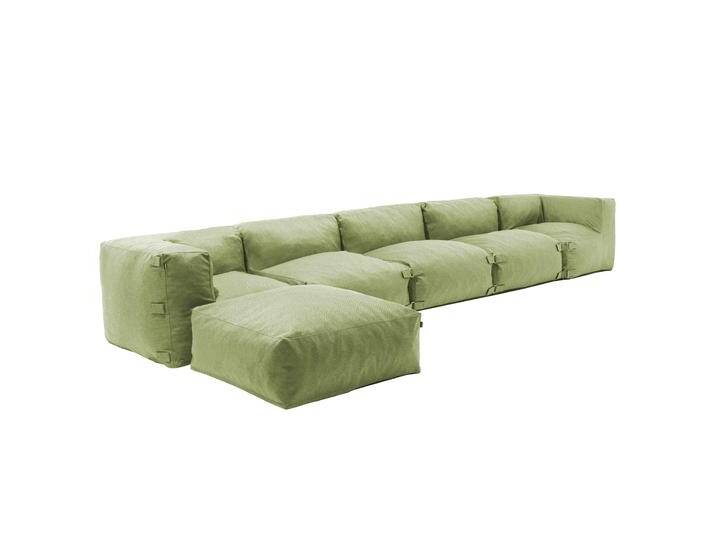 Modulare Gartenmöbel für 6 Personen bestehend aus 3 Sesseln, 2 Ecksesseln und 1 Sitzsack Modulare Gartenmöbel für 6 Personen bestehend aus 3 Sesseln, 2 Ecksesseln und 1 Sitzsack von Oviala