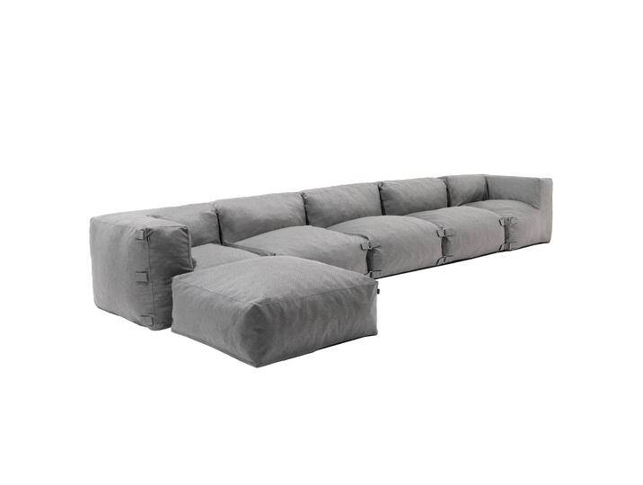 Modulare Gartenmöbel für 6 Personen bestehend aus 3 Sesseln, 2 Ecksesseln und 1 Sitzsack Modulare Gartenmöbel für 6 Personen bestehend aus 3 Sesseln, 2 Ecksesseln und 1 Sitzsack von Oviala