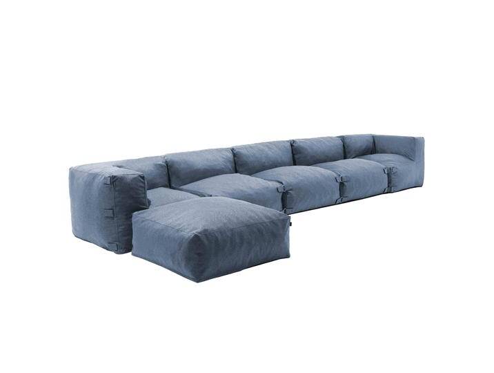 Modulare Gartenmöbel für 6 Personen bestehend aus 3 Sesseln, 2 Ecksesseln und 1 Sitzsack Modulare Gartenmöbel für 6 Personen bestehend aus 3 Sesseln, 2 Ecksesseln und 1 Sitzsack von Oviala